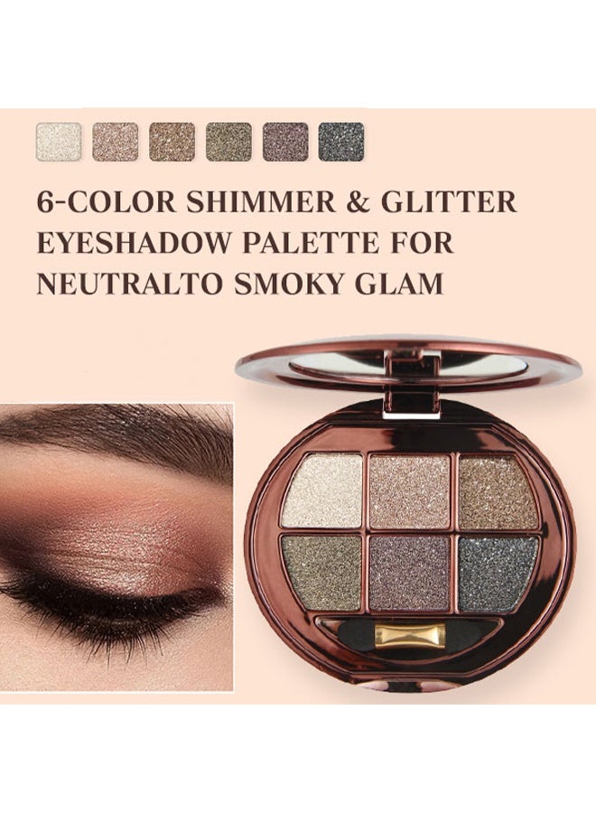 دايموند أظلال عيون بست ألوان، لوحة ظلال عيون معدنية لامعة ومرصعة باللمعان، مجموعة ظلال عيون بدرجات باردة وحيادية، ظلال عيون عالية الصبغة لتأثير دخاني وهالة، لوحة ماكياج عيون لامعة قابلة للدمج وطويلة الأمد للحفلات والإطلالات الليلية الجذابة #01 - Image 3